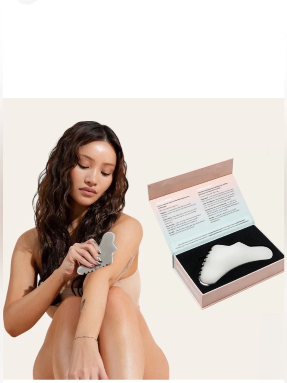 Sacheu Ulta Beauty Body Gua Sha Stainless Steel Tool w/ Travel Bag Sealed NWT